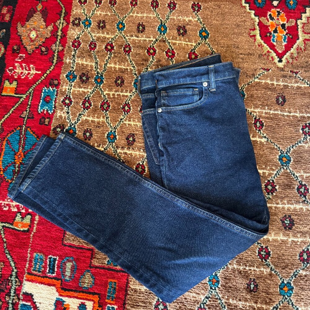 Everlane Dark Wash Relaxed The Straight Fit Straight Leg Jeans 29x27